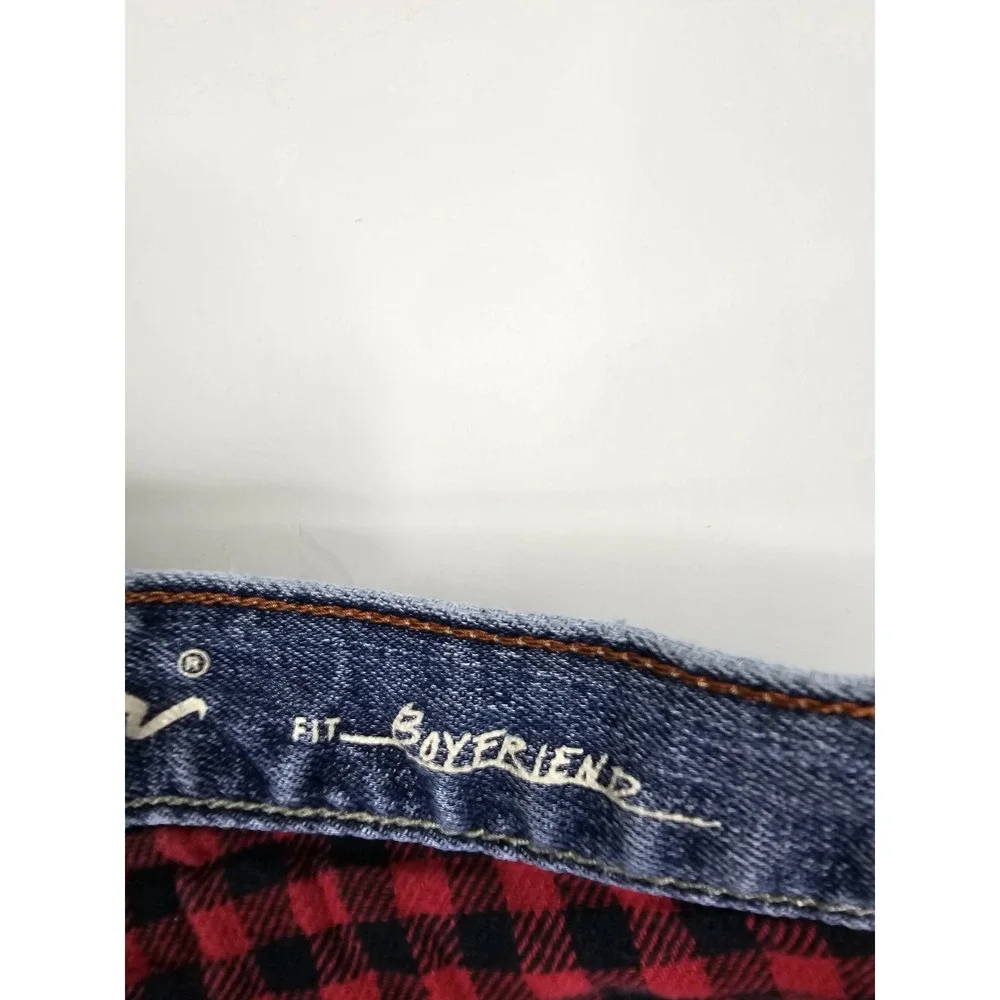 Eddie Bauer Womens Fleece Lined‎ Jeans 14 Dark Wash Winter Warm Straight Leg